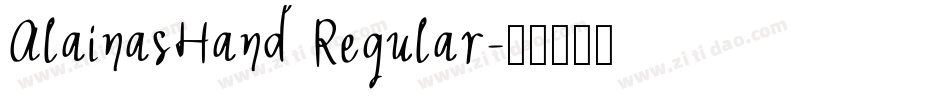 AlainasHand Regular字体转换